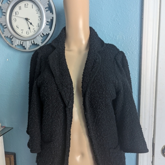 Sandro Women's Black Textured Jacket - Picture 5 of 6